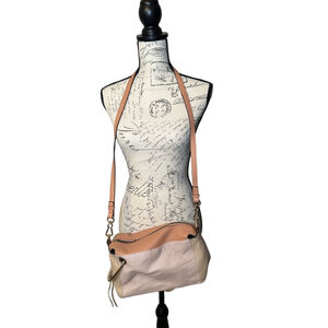 Vince Camuto Leather pink, tan and peach toned purse with removable strap